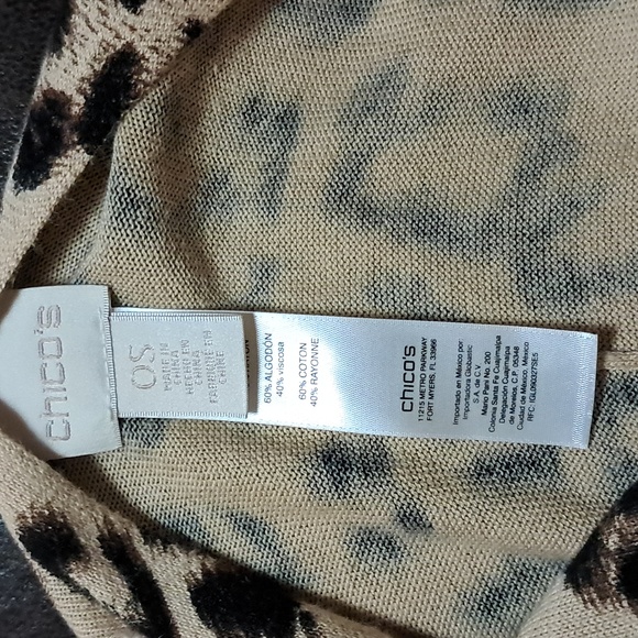 Chicos‎ Lace-Up Animal-Print Fringe Poncho One Size Boho Western Lagenlook - Picture 8 of 9